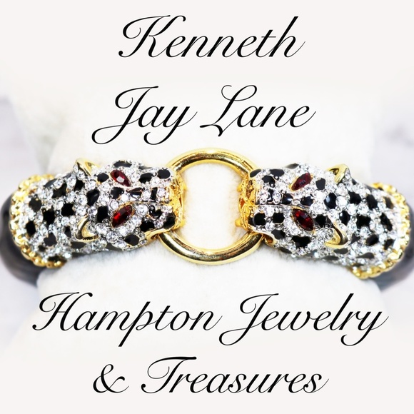 ⚜️ Exquisite Rare Vintage Kenneth Lane Crystal Leopard Bracelet - Picture 2 of 13